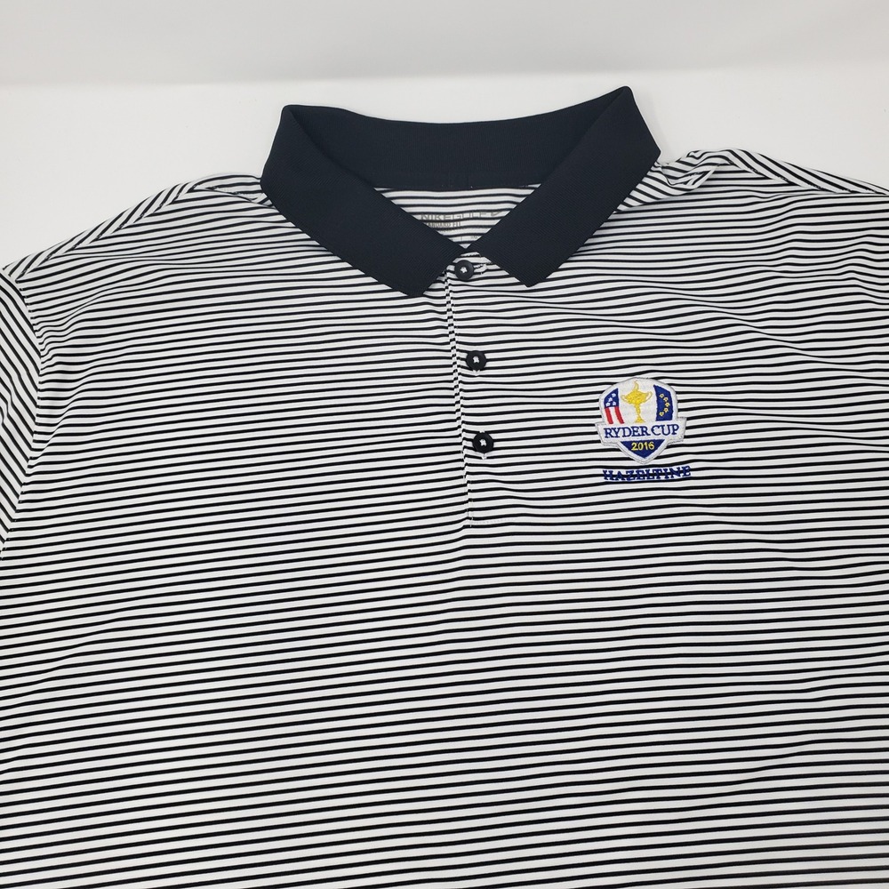 Nike Golf Polo Ryder Cup Men 3XL 725520-010 Black Striped Hazeltine 2016